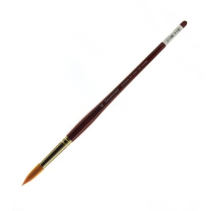 Picture of Grumbacher Goldenedge Oil and Acrylic Brush, Size 12, Round Bristle, Synthetic, Brown