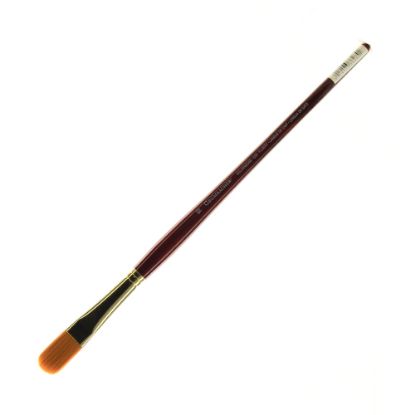 Picture of Grumbacher Goldenedge Oil and Acrylic Brush, Size 10, Filbert Bristle, Synthetic, Brown