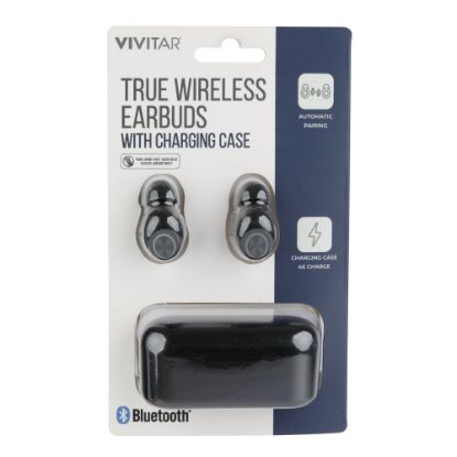 Picture of Vivitar True Wireless Bluetooth Earbuds, Black