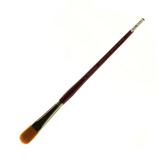 Picture of Grumbacher Goldenedge Oil and Acrylic Brush, Size 12, Filbert Bristle, Synthetic, Brown