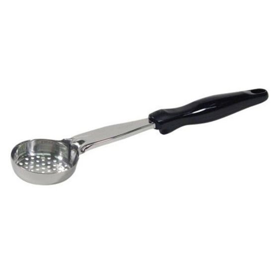 Picture of Vollrath Perforated Spoodle Portion Spoon With Antimicrobial Protection, 2 Oz, Black