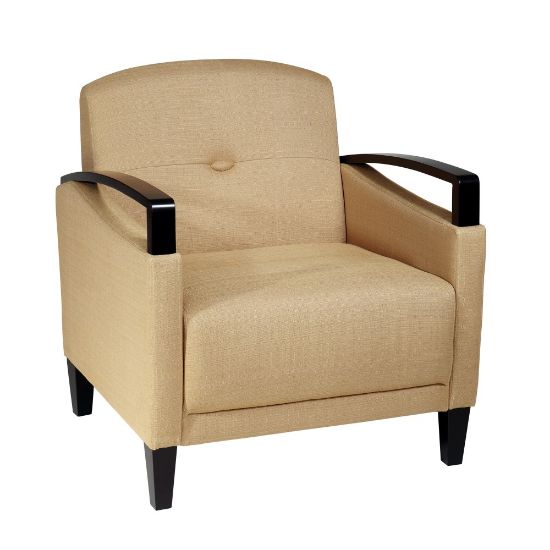 Picture of Ave Six Main Street Woven Arm Chair, Wheat/Espresso