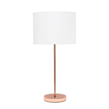 Picture of Simple Designs Stick Lamp, 22-7/16inH, White/Rose Gold