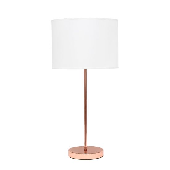 Picture of Simple Designs Stick Lamp, 22-7/16inH, White/Rose Gold