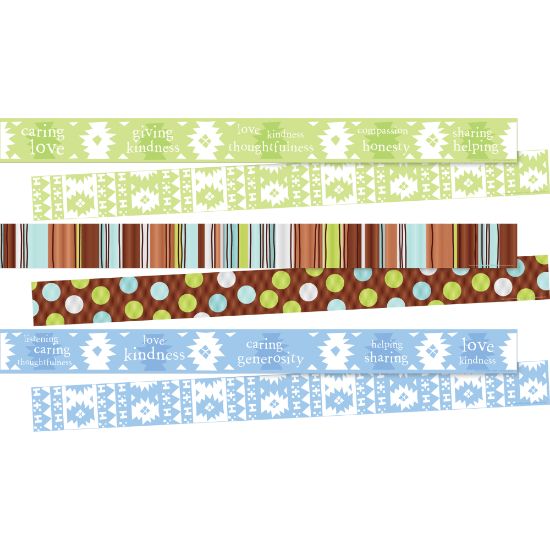 Picture of Barker Creek Double-Sided Straight-Edge Border Strips, 3in x 35in, Thoughtful & Kind, Set Of 36 Strips