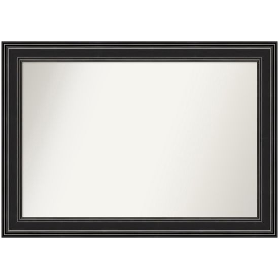 Picture of Amanti Art Non-Beveled Rectangle Framed Bathroom Wall Mirror, 29-1/2in x 41-1/2in, Ridge Black