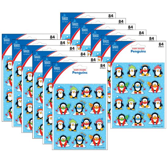 Picture of Carson Dellosa Education Stickers, Penguins, 84 Stickers Per Pack, Set Of 12 Packs