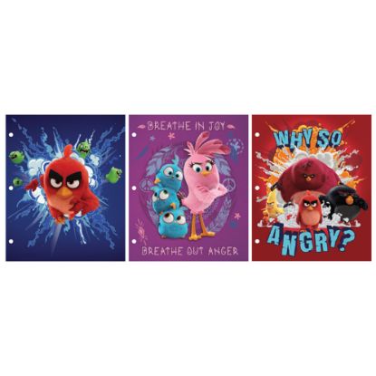 Picture of Inkology 2-Pocket Portfolios, 11-3/4in x 9-1/2in, Letter Size, Angry Birds, Pack Of 24 Portfolios