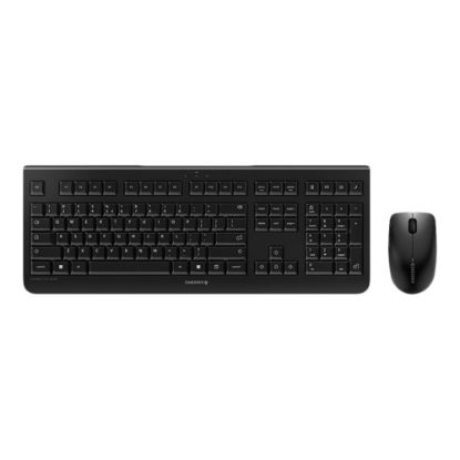 Picture of CHERRY Wireless Keyboard & Mouse, Straight Full Size Keyboard, Black, Ambidextrous Optical Mouse, DW 3000