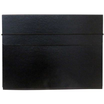 Picture of JAM Paper Kraft Portfolio With Elastic Closure, 9 1/4in x 12 1/2in, Black