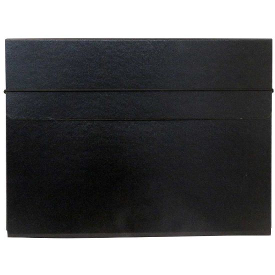 Picture of JAM Paper Kraft Portfolio With Elastic Closure, 9 1/4in x 12 1/2in, Black