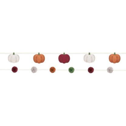 Picture of Amscan Fall Pumpkin Double Felt Banners, 3in x 75in, Multicolor, Pack Of 2 Banners