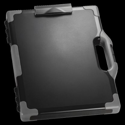 Picture of Officemate OIC Carry-All Clipboard Box, 15 1/2inH x12 1/2inW x 2 1/4inD, Gray/Black