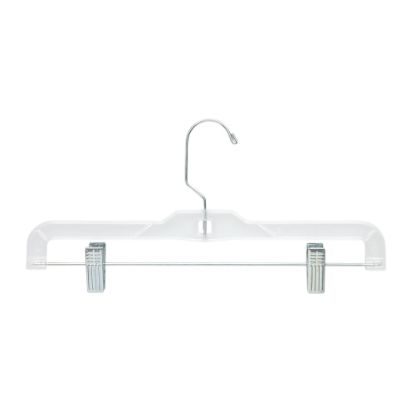 Picture of Honey Can Do Crystal-Patterned Bottom Hangers, 14in x 7-1/8in, Clear, Pack Of 12 Hangers