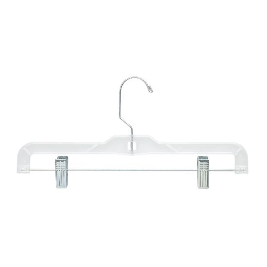 Picture of Honey Can Do Crystal-Patterned Bottom Hangers, 14in x 7-1/8in, Clear, Pack Of 12 Hangers