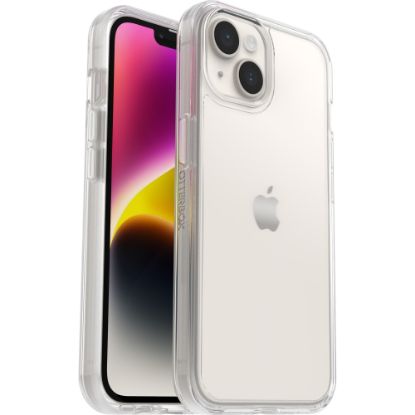 Picture of OtterBox iPhone 13 Symmetry Series Clear Antimicrobial Case - For Apple iPhone 13 Smartphone - Clear - Bump Resistant, Drop Resistant, Bacterial Resistant, Scrape Resistant - Synthetic Rubber, Polycarbonate, Plastic - Retail