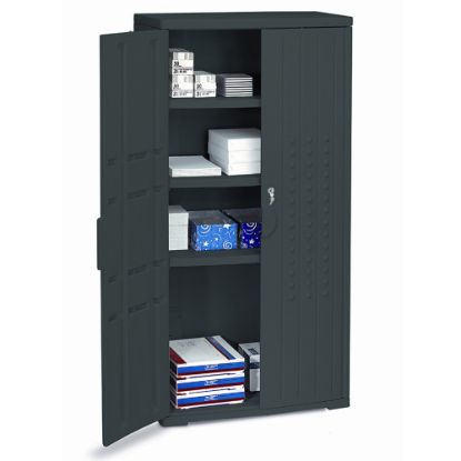 Picture of Iceberg OfficeWorks 66in High Storage Cabinet, Black