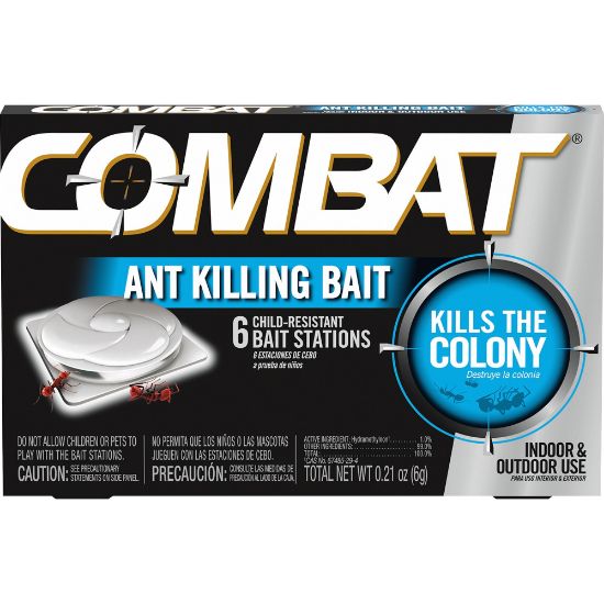 Picture of Combat Bait Stations Ant Killer - Ants - 0.21 oz - Black, Silver - 6 / Box