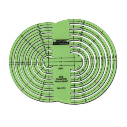 Picture of Rapidesign Engineers Drafting And Design Template, Civil Engineers Radius Guide