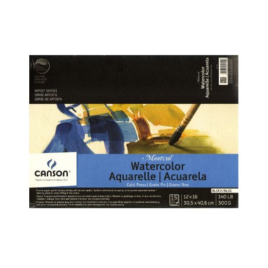 Picture of Canson Montval Watercolor Paper, 12in x 16in, 15 Sheets