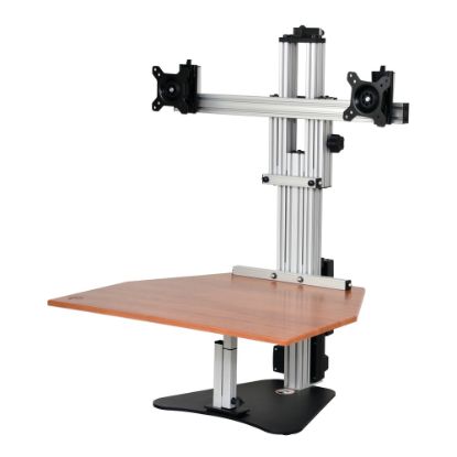 Picture of Ergo Desktop Electric Kangaroo Elite Stand, 27 1/2inH x 28inW x 28inD, Cherry, Standard Delivery