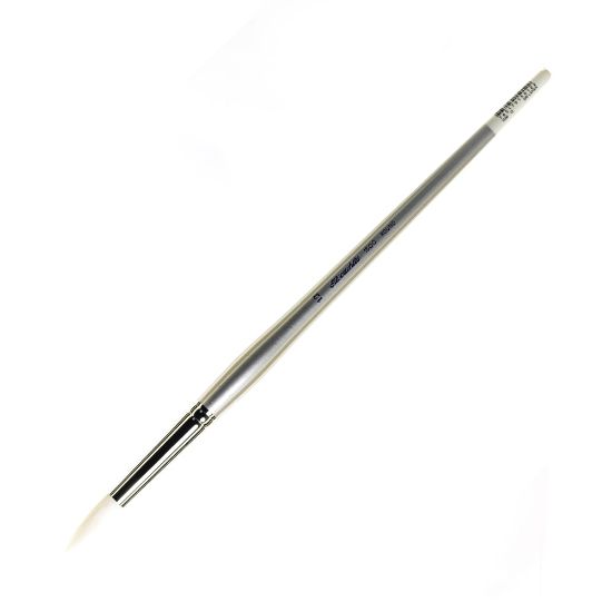 Picture of Silver Brush Silverwhite Series Long-Handle Paint Brush, Size 12, Round Bristle, Synthetic, Silver/White