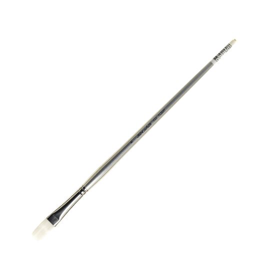 Picture of Silver Brush Silverwhite Series Long-Handle Paint Brush, Size 8, Filbert Bristle, Synthetic, Silver/White