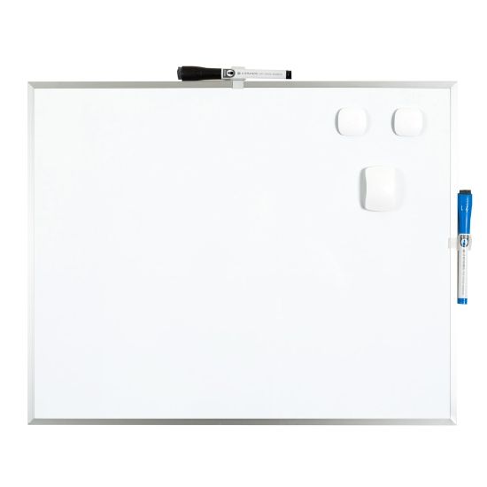 Picture of U Brands Magnetic Dry-Erase Whiteboard, 16in x 20in, Aluminum Frame With Silver Finish