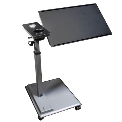 Picture of WiseLift Height-Adjustable Mobile Table Workstation, 28inH x 31-1/2inW x 15-3/4inD, Black