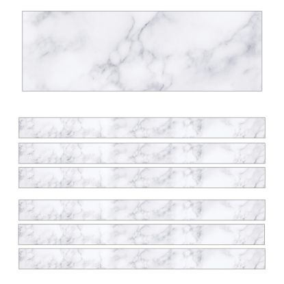 Picture of Carson Dellosa Education Straight Borders, Schoolgirl Style Simply Boho Marble, 36ft Per Pack, Set Of 6 Packs