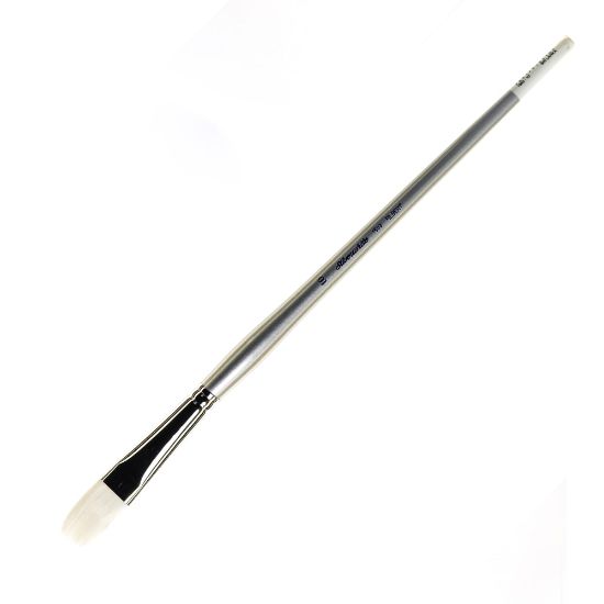 Picture of Silver Brush Silverwhite Series Long-Handle Paint Brush, Size 10, Filbert Bristle, Synthetic, Silver/White