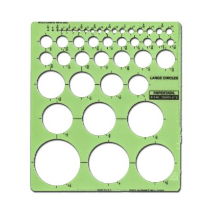 Picture of Rapidesign Circle Drafting Template, Large Circles