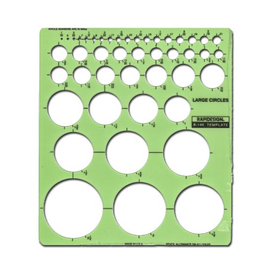 Picture of Rapidesign Circle Drafting Template, Large Circles