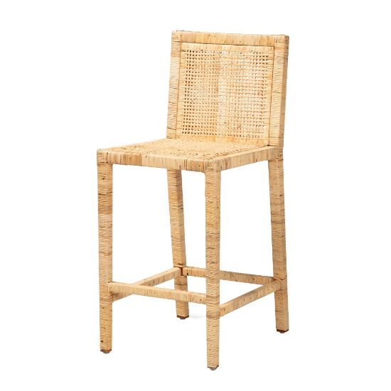 Picture of bali & pari Sofia Rattan Counter Stool, Natural