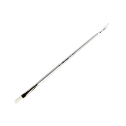 Picture of Silver Brush Silverwhite Series Long-Handle Paint Brush, Size 6, Flat Bristle, Synthetic, Silver/White