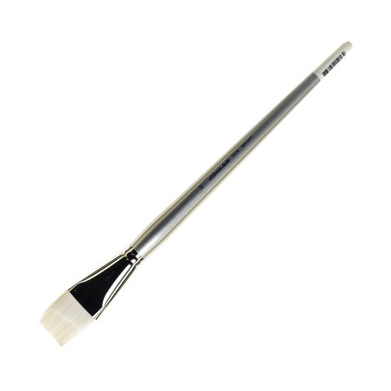 Picture of Silver Brush Silverwhite Series Long-Handle Paint Brush, Size 16, Bright Bristle, Synthetic, Silver/White