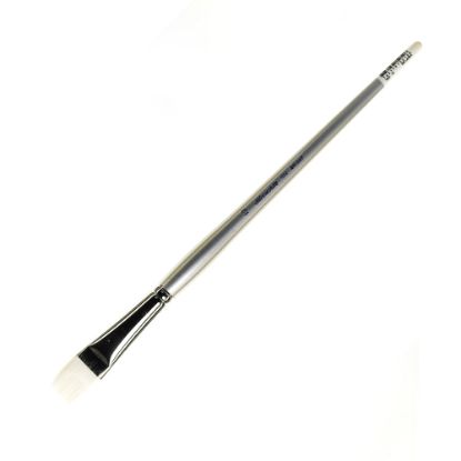 Picture of Silver Brush Silverwhite Series Long-Handle Paint Brush, Size 12, Bright Bristle, Synthetic, Silver/White