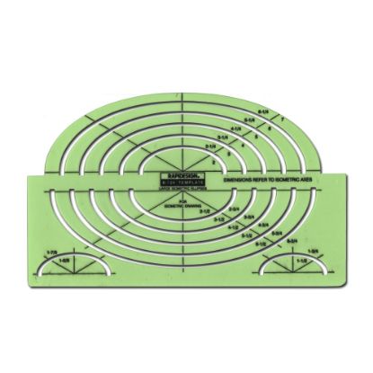 Picture of Rapidesign Ellipses Drafting Template, Large Isometric Ellipses, 25 Ellipses