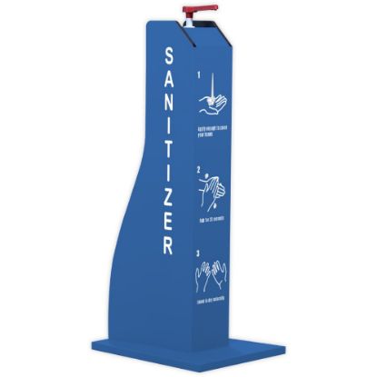 Picture of COSCO Hand Sanitizer Stand Dispenser, 38-1/4inH x 15inW x 18inD, Blue/Black