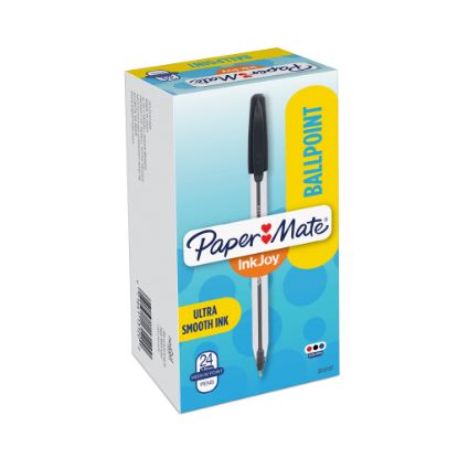 Picture of Paper Mate InkJoy 50ST Ballpoint Pens, Medium Point, 1.0 mm , Translucent Barrel, Assorted Ink Colors, Pack Of 24 Pens