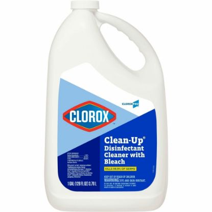 Picture of CloroxPro Clean-Up Disinfectant Cleaner with Bleach Refill - 128 fl oz (4 quart) - Fresh Scent - 108 / Pallet - Clear