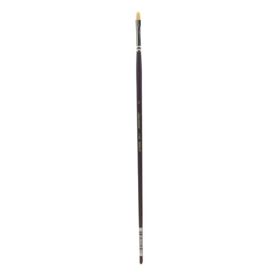 Picture of Silver Brush Silverstone Series Paint Brush 1102, Size 2, Bright Bristle, Hog Hair, Maroon