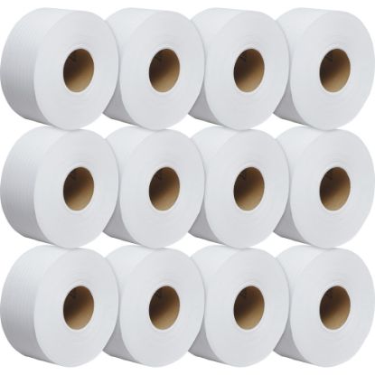 Picture of Scott JRT Jr. Jumbo 1-Ply Toilet Paper, 2000' Roll, 100% Recycled, 3,380 Sheets Per Roll, Case Of 12 Rolls