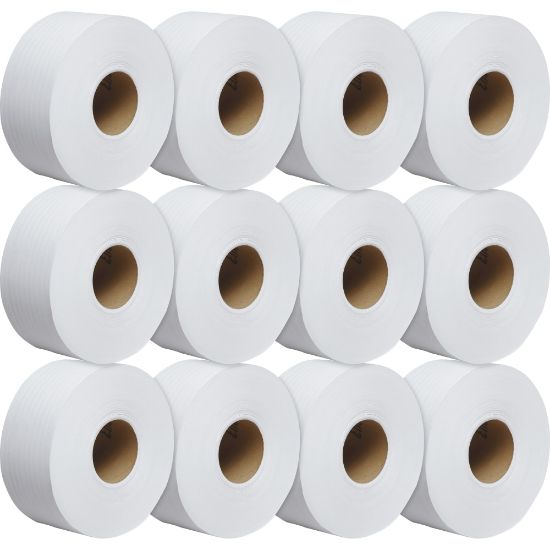 Picture of Scott JRT Jr. Jumbo 1-Ply Toilet Paper, 2000' Roll, 100% Recycled, 3,380 Sheets Per Roll, Case Of 12 Rolls