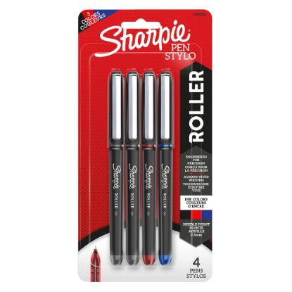 Picture of Sharpie Rollerball Pen, Needle Point, 0.5mm, Assorted Colors, Pack Of 4