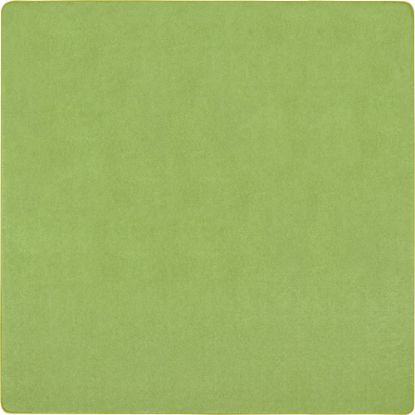 Picture of Joy Carpets Kid Essentials Solid Color Square Area Rug, Just Kidding, 6ft x 6ft, Lime Green