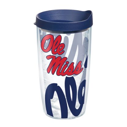 Picture of Tervis Genuine NCAA Tumbler With Lid, Ole Miss Rebels, 16 Oz, Clear