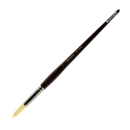 Picture of Silver Brush Silverstone Paint Brush, Series 1100, Size 12, Round Bristle, Hog Hair, Maroon