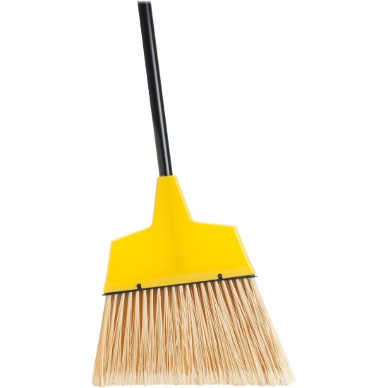 Picture of Genuine Joe High-Performance Angled Broom, 12in, Yellow