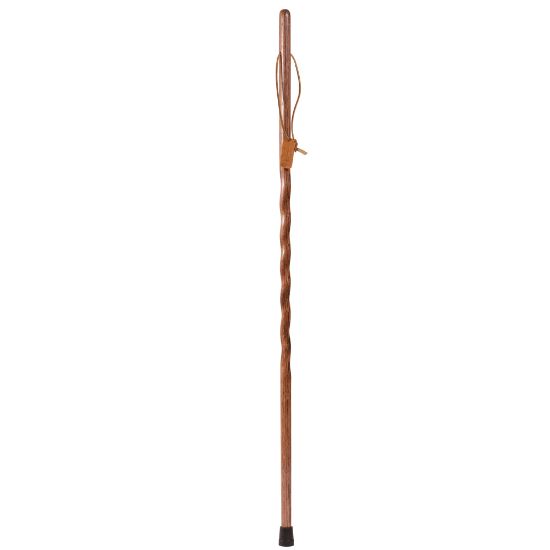 Picture of Brazos Walking Sticks Twisted Oak Wood Walking Stick, 58in, Red